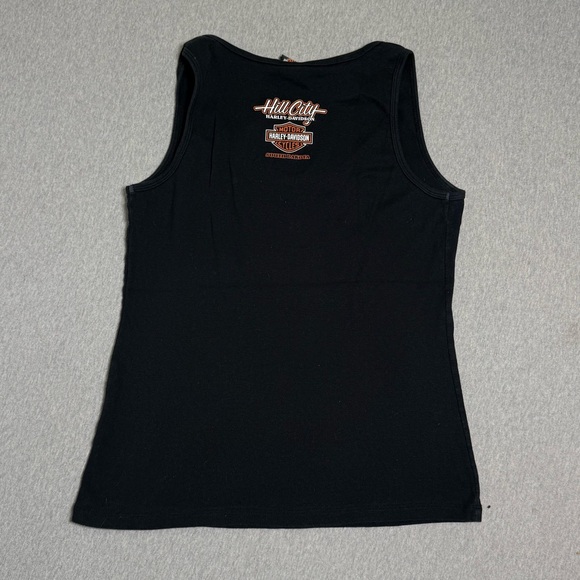 Harley Davidson Shirt Womens XL Black Sleeveless Motorcycle Biker Sturgis Y2K - Picture 7 of 8